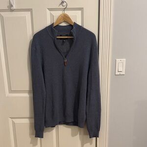 Nordstrom Men's Heathered Blue Quarter-Zip Sweater